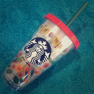 Spring Starbucks Cup with Straw 🌷